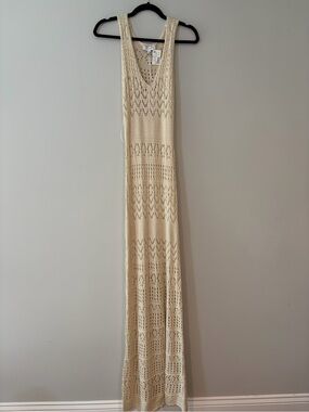 Gilli Cream Crochet Maxi Dress